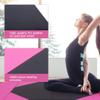 Gymnastics Tumbling Mat Floding Mat, 2 Thick Yoga Mat Exercise Equipment Mat for Aerobics Workout Fitness Training 4 Panel Lightweight with Carrying Handles, Best Fitness Gym Mat 4'x10'x2 P&B view 3