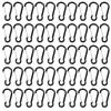50pcs Spring Snap Hook Aluminum Carabiner Buckle Pack Mini Keychain Clip Lightweight D Shape Key Chain Clip Hook for Outdoor Camping Hiking Fishing Traveling, Black view 1