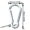 50pcs Small Carabiner Clips Mini Aluminum Carabiner Clip Keychain Bulk Hook Pack Carabeaner D Shape Hook Keychain for Home Hiking, Silver view 2