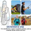 50pcs Small Carabiner Clips Mini Aluminum Carabiner Clip Keychain Bulk Hook Pack Carabeaner D Shape Hook Keychain for Home Hiking, Silver view 3