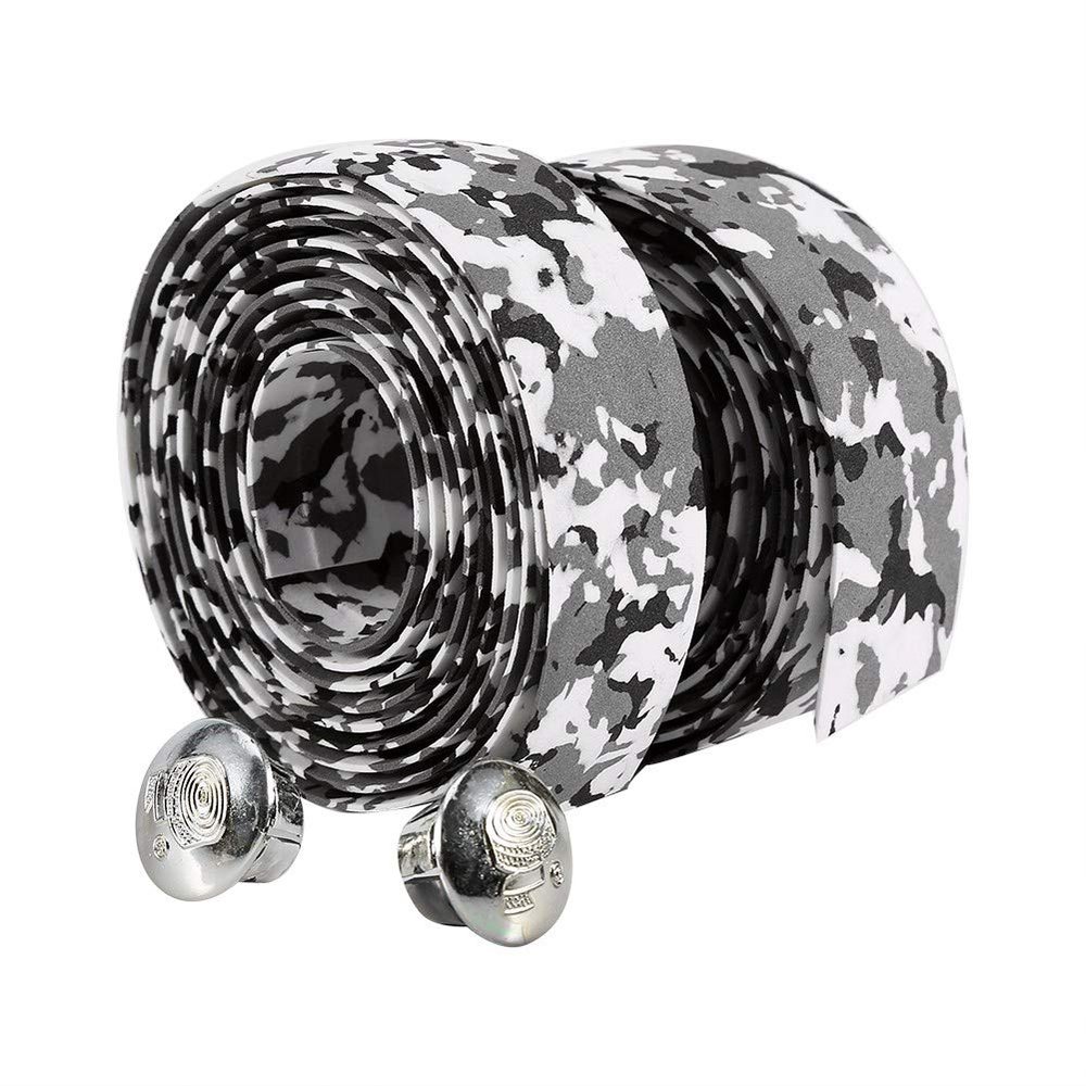 Handlebar Tape, Reflective Cycling Grip Wrap, Road Bike Handlebar Tape with 2 Plugs for Mountain Biking, Road Bikes, Urban Commuting, and Fitness Riding