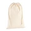 Westford Mill Premium Cotton Stuff Bag (W216) - Travel Daily Use Accessory Bag - Natural (S) view 1