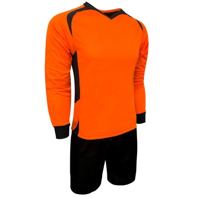 Goalkeeper Jersey Set, Padded Goalie Shirt and Padded Goalkeeper Short (3 Colors, Neon, Orange and Red) (XXXX-Small (Youth Small 4-6 Years), Orange)