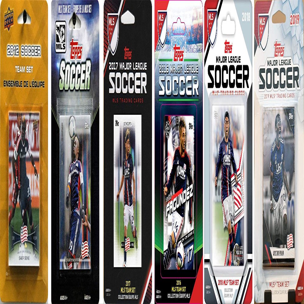 C & I Collectibles MLS New England Revolution 6 Different Licensed Trading Card Team Sets