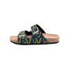 FOCO NCAA Michigan Wolverines Women's Mini Print Wordmark Adjustable Double Buckle Straps Sandals, Team Color, XL (11-12) view 2