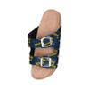 FOCO NCAA Michigan Wolverines Women's Mini Print Wordmark Adjustable Double Buckle Straps Sandals, Team Color, XL (11-12) view 3