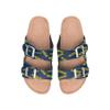 FOCO NCAA Michigan Wolverines Women's Mini Print Wordmark Adjustable Double Buckle Straps Sandals, Team Color, XL (11-12) view 4