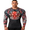 Red Plume Cool Dry Compression Long Sleeve Baselayer Athletic Sports T-Shirts/Compression Crew Neck Long Sleeve T-Shirts (Style D, XXL) view 1