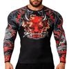 Red Plume Cool Dry Compression Long Sleeve Baselayer Athletic Sports T-Shirts/Compression Crew Neck Long Sleeve T-Shirts (Style D, XXL) view 2