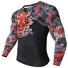 Red Plume Cool Dry Compression Long Sleeve Baselayer Athletic Sports T-Shirts/Compression Crew Neck Long Sleeve T-Shirts (Style D, XXL) view 4