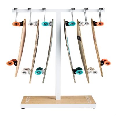 Longboard and Skateboard Custom Storage Rack Gloss White