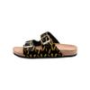 FOCO NFL Pittsburgh Steelers Women's Mini Print Wordmark Adjustable Double Buckle Straps Sandals, Team Color, XL (11-12) view 2