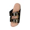 FOCO NFL Pittsburgh Steelers Women's Mini Print Wordmark Adjustable Double Buckle Straps Sandals, Team Color, XL (11-12) view 3