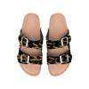 FOCO NFL Pittsburgh Steelers Women's Mini Print Wordmark Adjustable Double Buckle Straps Sandals, Team Color, XL (11-12) view 4