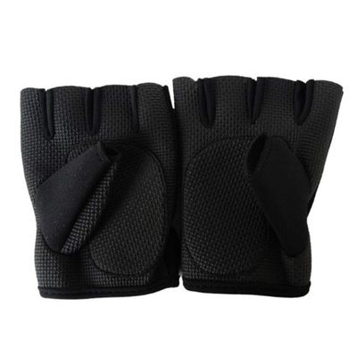 Garneck Half Finger Cycling Gloves Antiskid Breathable Fitness Workout Gloves for Gym Weightlifting Outdoor Sports Black