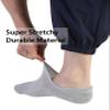 Pro Mountain Wide Toe Box No Show Running Socks For Health Women Arch Support Athletic Workout Gym Heel Tab Size S Grey 6 Pairs Instep Mesh US Women Shoes 6-8 view 4