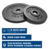Yes4All 1.15 Inch Cast Iron Weight Plate - Ideal for Dumbbell Handle, Strength Training & Weightlifting (Set) - 1.25 + 2.5 + 5 +10lbs - Pair (Set of 8) view 2
