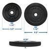 Yes4All 1.15 Inch Cast Iron Weight Plate - Ideal for Dumbbell Handle, Strength Training & Weightlifting (Set) - 1.25 + 2.5 + 5 +10lbs - Pair (Set of 8) view 3