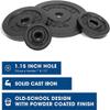 Yes4All Standard 1.15-inch Cast Iron Weight Plates - 1.25 + 2.5 + 5 +10lbs - Pair (Set of 8) view 3
