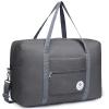 For Spirit Airlines Personal Item Bag 18x14x8 Foldable Travel Duffel Bag Tote Carry on Luggage Duffle Overnight for Women and Men (3112 Grey (with Shoulder Strap)) view 1