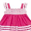 Rare Editions Little Girls Sleeveless Lace and Ruffle Babydoll Dress, Fuchsia, 6 view 3