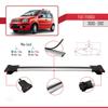accessorypart Compatible with Fiat Panda 2 (169) 2003-2012 Fly Model Car Roof Rack Cross Bar Grey Aluminium 2 Bars view 3