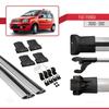 accessorypart Compatible with Fiat Panda 2 (169) 2003-2012 Fly Model Car Roof Rack Cross Bar Grey Aluminium 2 Bars view 4