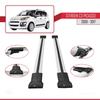 Compatible with Citroen C3 Picasso 2009-2017 Fly Model Car Roof Rack Cross Bar Grey Aluminium 2 Bars view 3