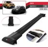 accessorypart Compatible with Dacia Duster 2 (HM) 2018-2024 Fly Model Car Roof Rack Cross Bar Black Aluminium 2 Bars view 3