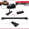 accessorypart Compatible with Dacia Duster 2 (HM) 2018-2024 Fly Model Car Roof Rack Cross Bar Black Aluminium 2 Bars view 4