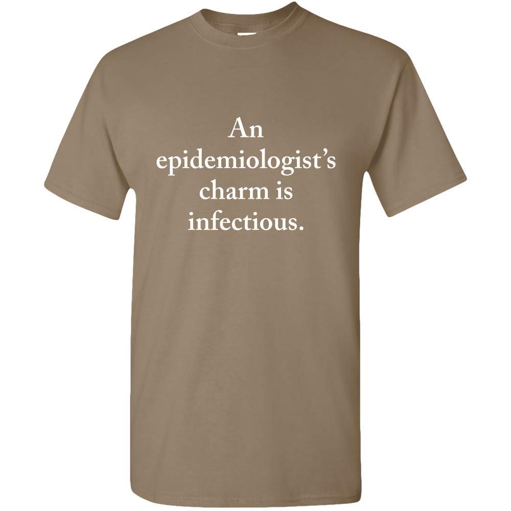 Epidemiologist Gift - Epidemiology Shirt - Epidemic Gift - Charm is Infectious - Epidemiologist Unisex Tee Brown