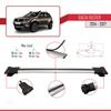 accessorypart Compatible with Dacia Duster (HS) Post-Facelift 2014-2017 Fly Model Car Roof Rack Cross Bar Grey Aluminium 2 Bars view 3
