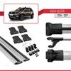 accessorypart Compatible with Dacia Duster (HS) Post-Facelift 2014-2017 Fly Model Car Roof Rack Cross Bar Grey Aluminium 2 Bars view 4