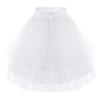 easyforever Kids Flower Girls Puffy 3 Hoops Waist Drawstring Petticoat Wedding Pageant Party Dress Crinoline Underskirt White B One Size view 1