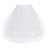 easyforever Kids Flower Girls Puffy 3 Hoops Waist Drawstring Petticoat Wedding Pageant Party Dress Crinoline Underskirt White B One Size view 2