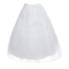 easyforever Kids Flower Girls Puffy 3 Hoops Waist Drawstring Petticoat Wedding Pageant Party Dress Crinoline Underskirt (White D) view 2
