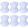 Geyoga 6 Pack Neck Gaiter Bandana Face Mask Summer UV Protection Cooling Breathable Face Mask Neck Scarf Balaclava for Men Women (White) view 1