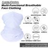 Geyoga 6 Pack Neck Gaiter Bandana Face Mask Summer UV Protection Cooling Breathable Face Mask Neck Scarf Balaclava for Men Women (White) view 2