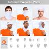Geyoga 6 Pack Neck Gaiter Bandana Face Mask Summer UV Protection Cooling Breathable Face Mask Neck Scarf Balaclava for Men Women (White) view 3