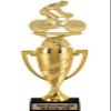 Crown Awards Cycling Trophy, 14" Gold Cup Female Cycling Trophies with Free Personalization, 5 Pack view 1