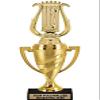 Crown Awards Music Trophy, 12.5" Gold Cup Musical Lyre Trophies with Free Personalization, 5 Pack view 1