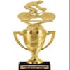 Crown Awards Cycling Trophy, 14" Gold Cup Male Cycling Trophies with Free Personalization, 5 Pack view 1