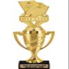 Crown Awards Cornhole Trophy, 14" Gold Cup Cornhole Trophies with Free Personalization, 5 Pack view 1