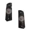 Compatible with Colt 1911 Custom Grips 1911 Full Size Metal Grips Ambi Cut Scroll Nickel Black view 2