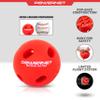 PowerNet Micro Crusher Training Baseballs, Baseball Hitting Trainer for Improved Speed, Power & Coordination, Batting Practice Baseballs 12 Pack (Red) view 3