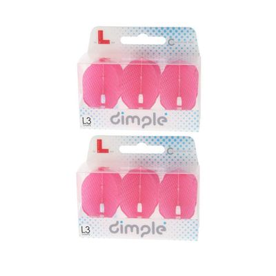 LSTYLE Dart Flights  L3 PRO Dimple Shape - Pearl Pink | 2 Sets of 3 | for Soft Tip & Steel Tip Darts