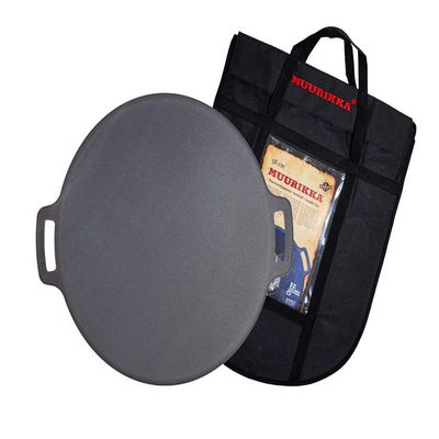 Muurikka Grill Pan 58 cm with Protective Bag, Outdoor Pan, Fire Pan Made of Robust Rolled Steel for Campfire & Grill