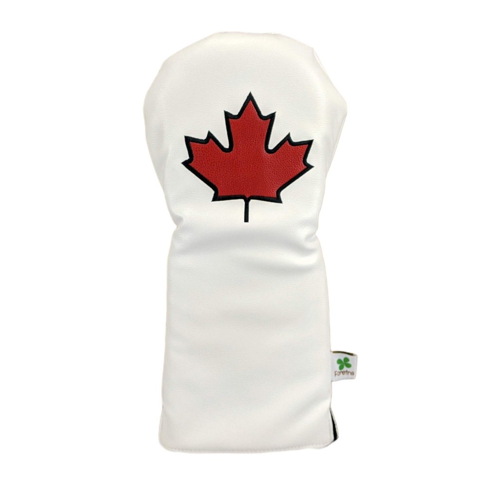 Foretra Driver Headcover | Premium Leather Golf Club Covers | Novelty Design Golf Head Covers Essential Golfing Accessories for Men and Women Universal Fit (Maple Leaf)