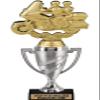 Crown Awards Bike Touring Trophy, 12.15" Silver Cup Bike Touring Trophies with Free Personalization, 5 Pack view 1