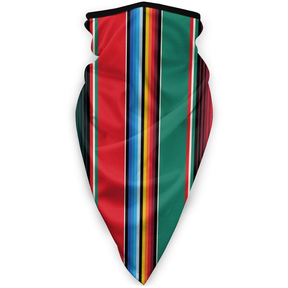 Mexican Rug Serape Stripes The Arts Balaclava Headband Windproof Adjustable Face Scarf Neck Warmer Scarf Bandana for Unisex Multicolored